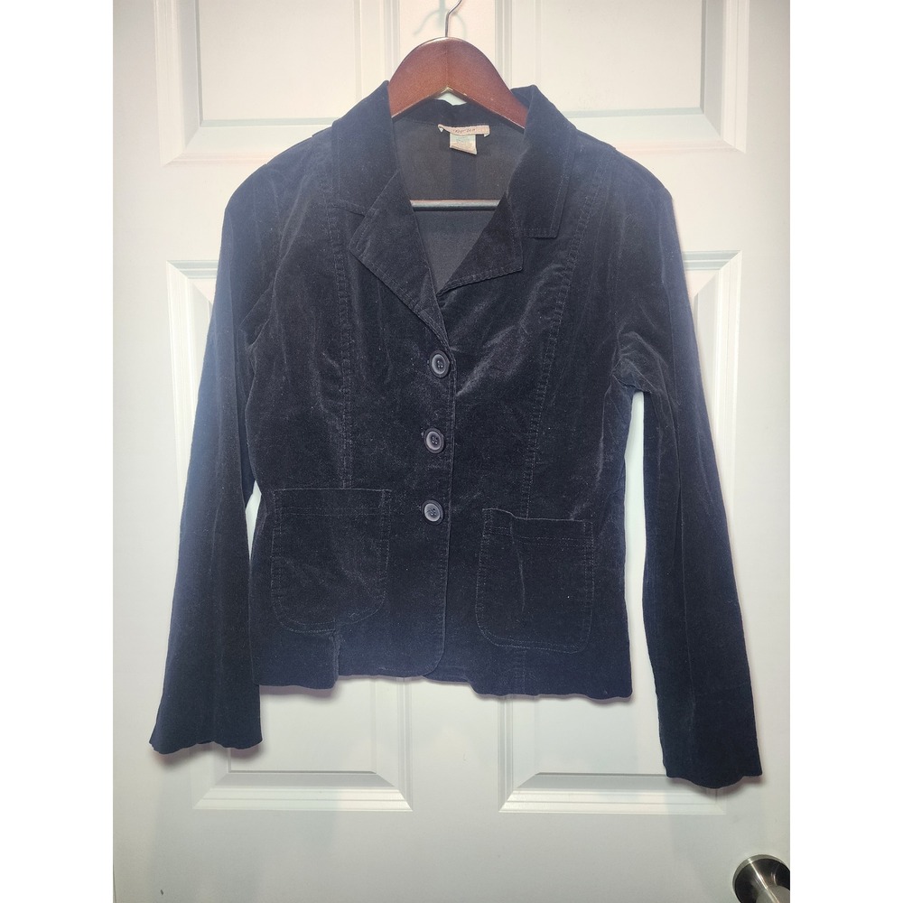Top Ten Vintage 90s Black Corduroy Blazer Jacket USA Made Y2K Size Large